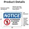 Signmission No Trespassing Or Loitering On This Property OSHA Notice Sign, Vinyl Decal, 5in W x 3.5in L, 2PK OS-2PACK-NS-D-35-L-16209 - alternate 4